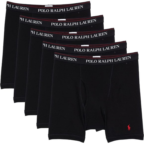 POLO Ralph Lauren Boxer Briefs Underwear 5 PACK Red / Grey Classic - Picture 1 of 4